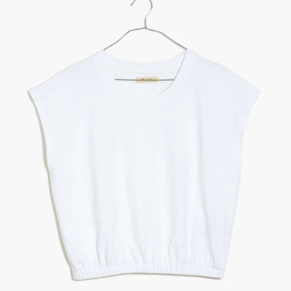 *SOLD* Zara Womens T Shirt Size M White Cropped Short Sleeve Open Back Top - Picture 6 of 6